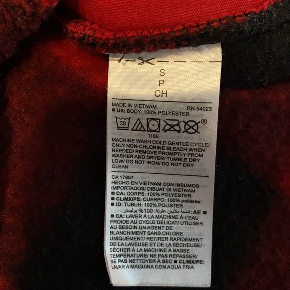 Old Navy woman’s Sherpa 1/2 zip Sweater checked pullover size Small - Picture 6 of 11